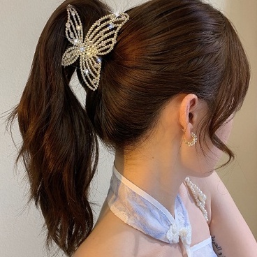 Kẹp Tóc Móng Vuốt Đuôi Ngựa Hình Bướm Tinh Tế Thời Trang Hè Phong Cách Hàn Quốc Cho Nữ