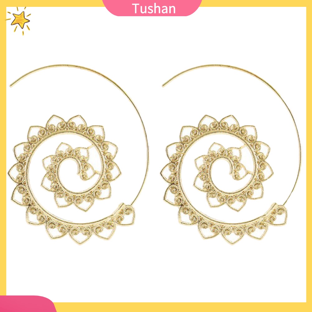 Khuyên Tai Nữ Hình Tròn Xoắn Ốc Thời Trang