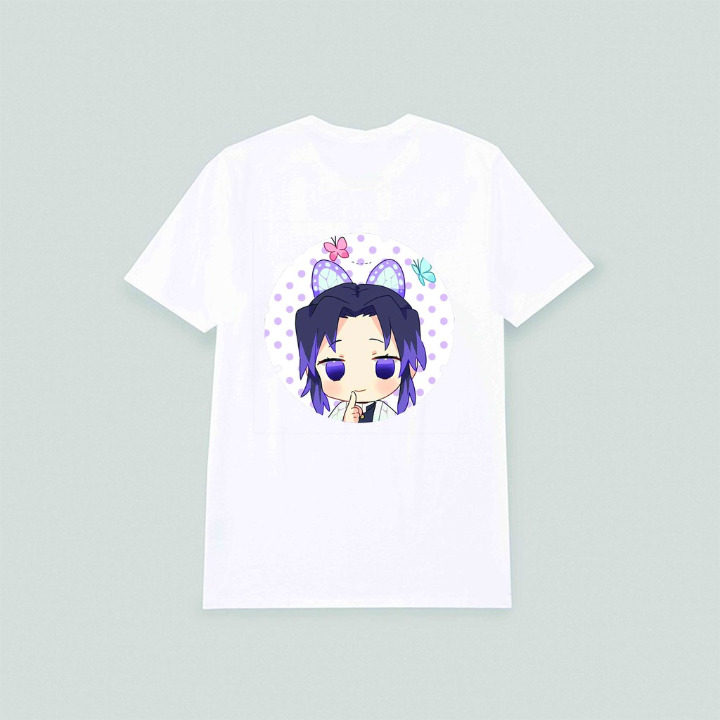 Áo thun phông trắng in hình Kimetsu no Yaiba Thanh Gươm Diệt Quỷ game chibi anime thời trang nam nữ m1