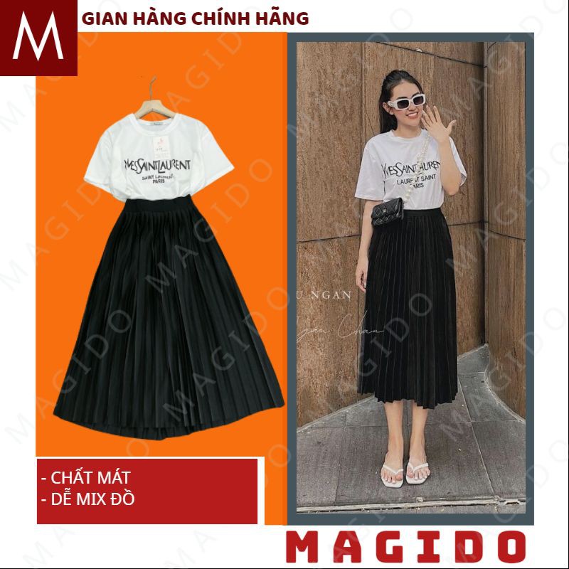 (ẢNH THẬT) chân váy dài  💚chân váy xếp ly -dáng dài cạp chun cực xinh, phong cách ulzzang -tiểu thư -thời trang MAGIDO | BigBuy360 - bigbuy360.vn