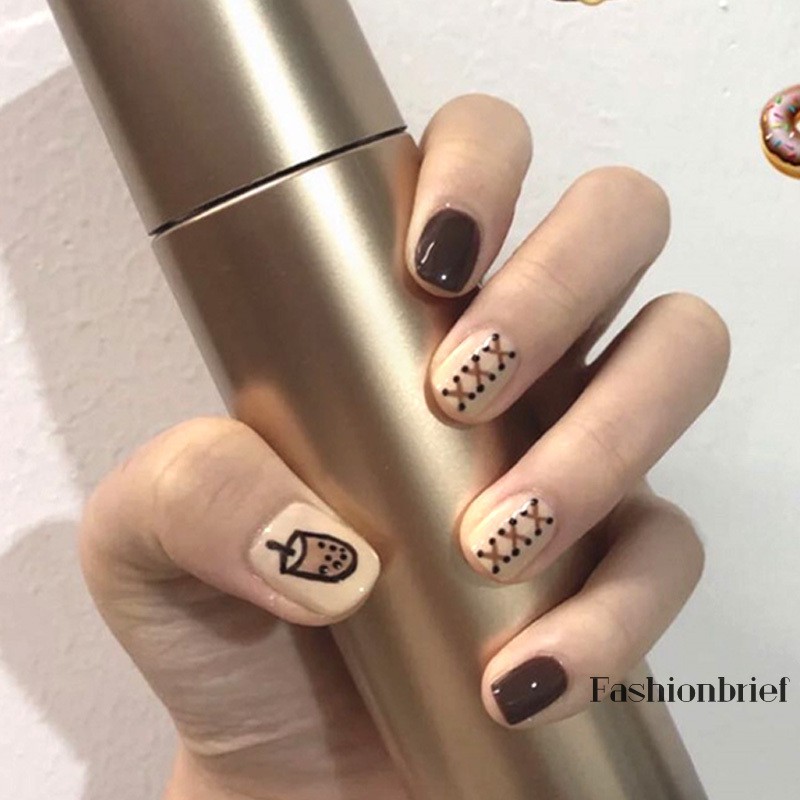 Bộ 24 móng tay giả nghệ thuật có thể tháo rời được tiện dụng