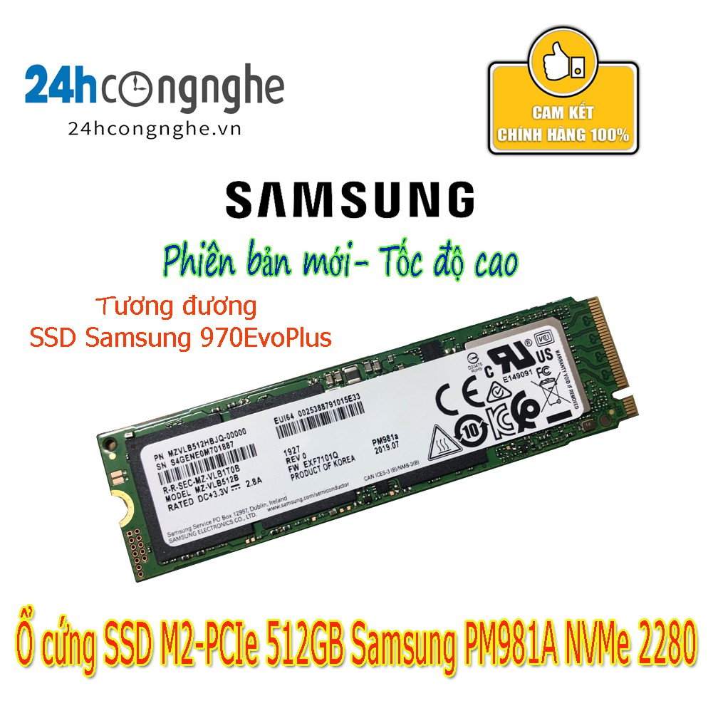 SSD M2 PCIe 2280 Samsung PM981A NVMe- 512GB (Phiên bản mới - Tốc độ cao)