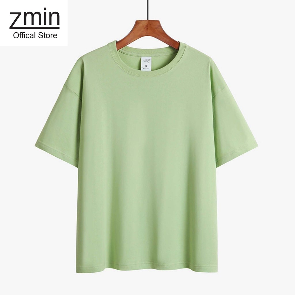 Áo thun tay lỡ nam nữ 100% cotton Zmin, dáng Unisex form rộng - U020