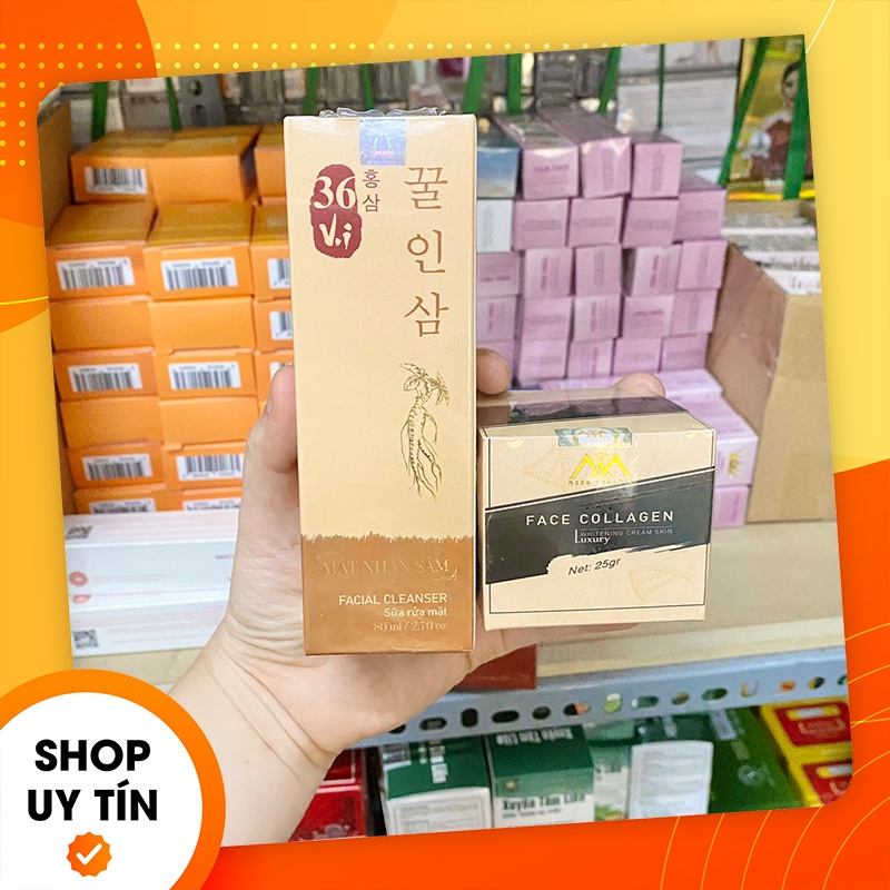 [Chính hãng] Combo Sữa Rửa Mặt 36 Vị Mật Nhân Sâm + Kem Face Collagen DNA Cá Hồi MeeA Organic