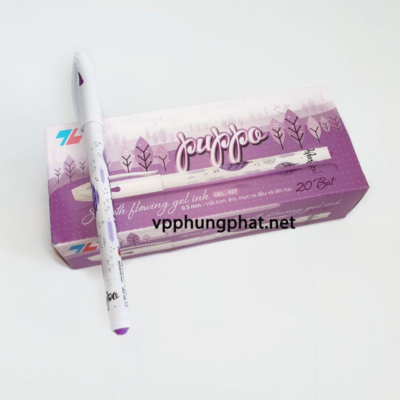 Hộp 20 Bút Nước T.Long Gel-027 Mực Tím