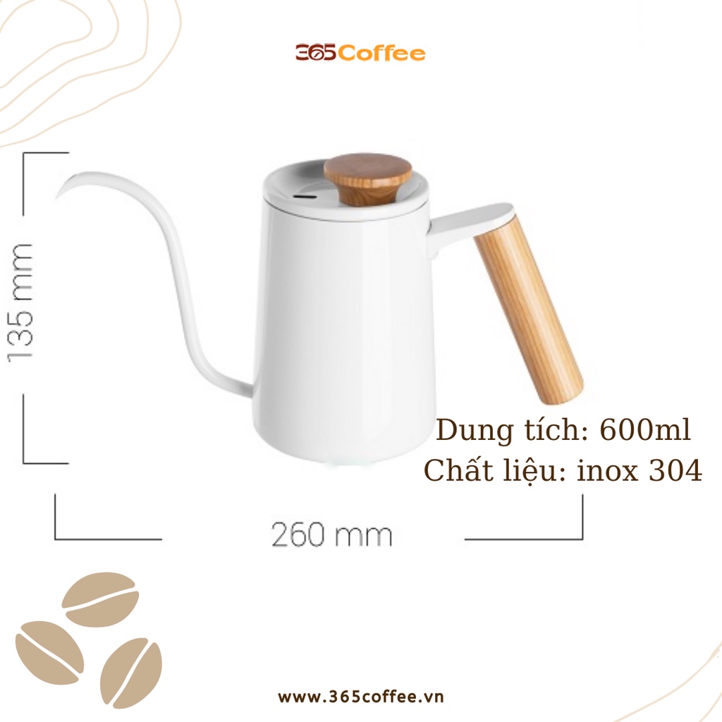 Bộ pha Pour over bình, phễu V60, ấm vòi ngỗng Cafede Kona – Chính hãng