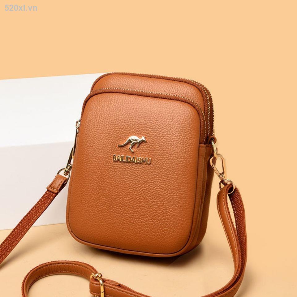 Túi Đeo Vai Da Bò Ba Lớp Kích Thước Nhỏ Thời Trang Mùa Hè Năm 2021 Cho Nữ