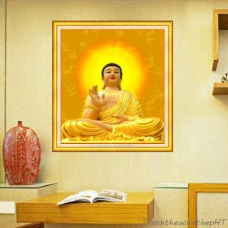 Tranh thêu 3D Phật Tổ Như Lai 43x47cm LV3210
