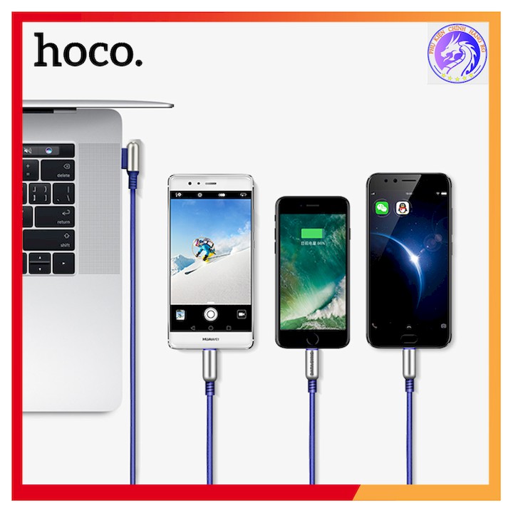 CÁP SẠC NHANH CHÍNH HÃNG HOCO U17 3 ĐẦU LIGHTNING, MICRO, TYPE-C DÀI 1M5