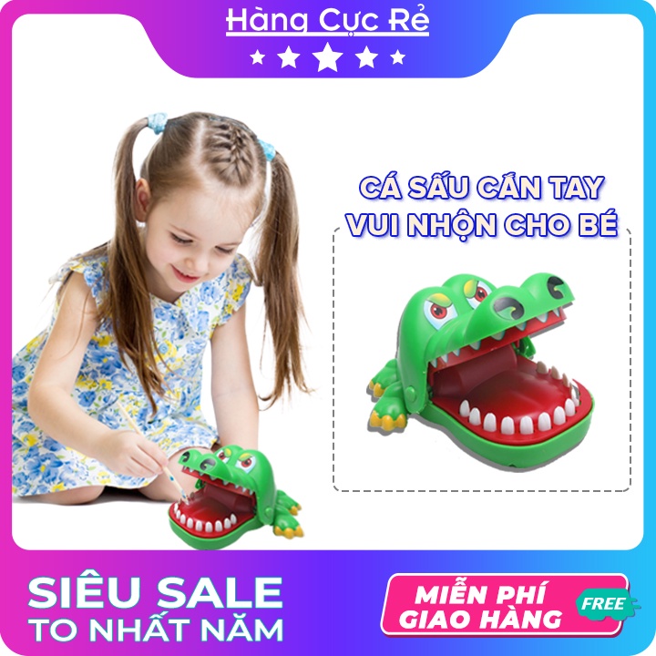 Đồ chơi trẻ em Cá sấu cắn tay, khám răng cá sấu vui nhộn bằng nhựa cao cấp cho mẹ và bé - Shop Hàng Cực Rẻ