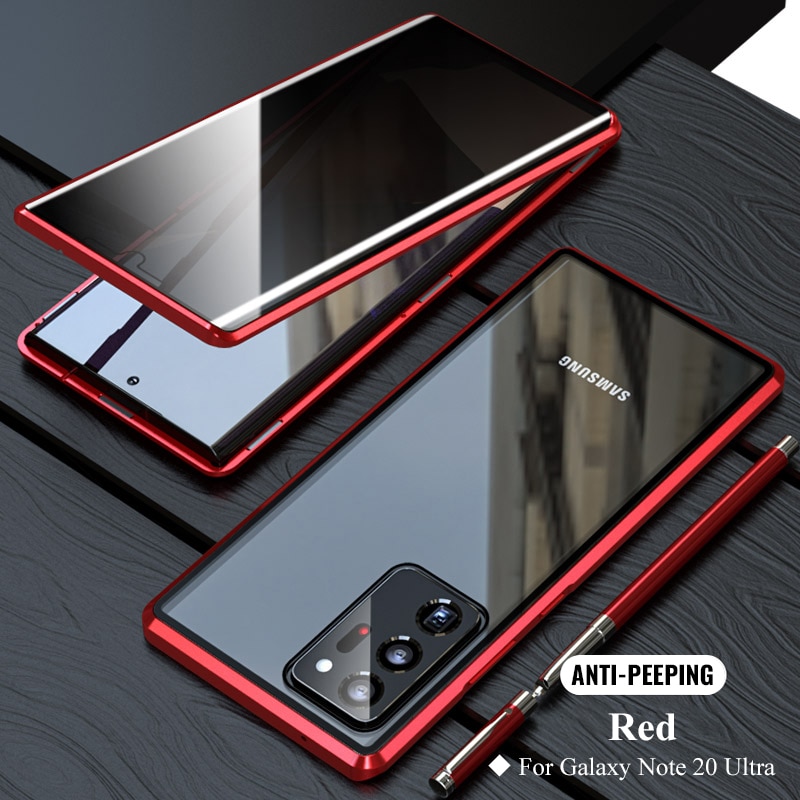 Ốp Điện Thoại Kính Cường Lực Topewon Cho Samsung Galaxy S21 Ultra S20 Fe Plus A51 A71 Có Từ Tính 360 Độ Chống Nhìn Trộm