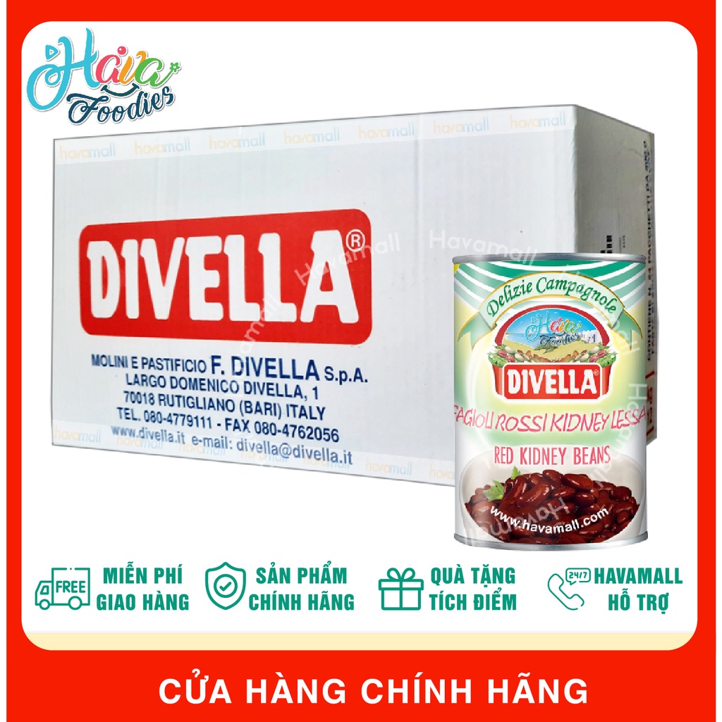 [DATE MỚI NHẤT] Thùng 12 Lon Đậu Đỏ Đóng Hộp Red Kidney Fagioli 400gr