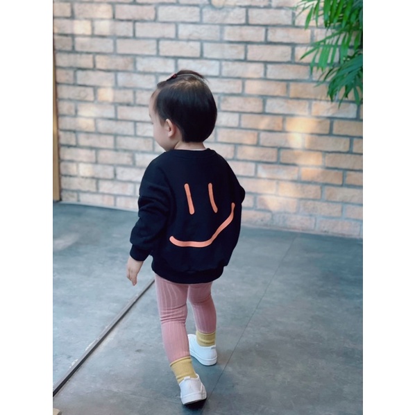 Áo nỉ cho bé BATALA KIDS phong cách Hàn Quốc hoodie mặt cười cho bé trai và bé gái từ 1-6 tuổi (10-22kg)