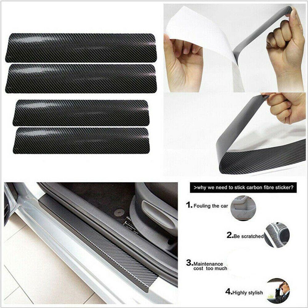 Vỏ Bọc Sợi Carbon Chống Mòn Bảo Vệ Bảng Điều Khiển Cửa Xe Hơi