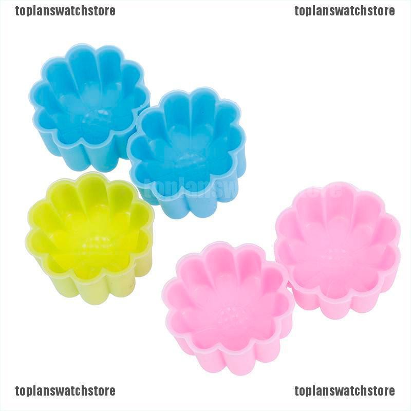 Khuôn silicone làm bánh tart trứng / muffin hình hoa hướng dương chất lượng cao
