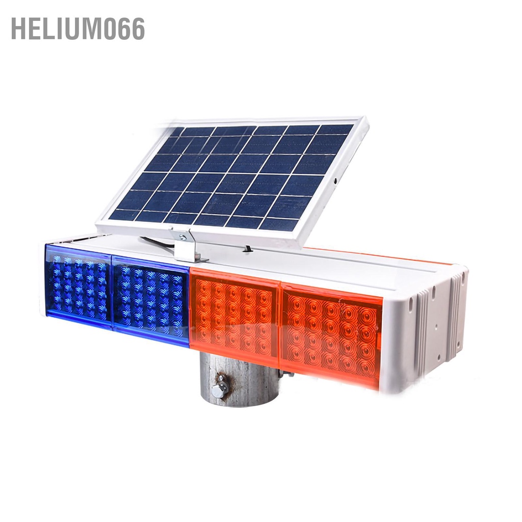 Đèn LED nhấp nháy màu lam đỏ cảnh báo ngoài đường giao thông chạy năng lượng mặt trời