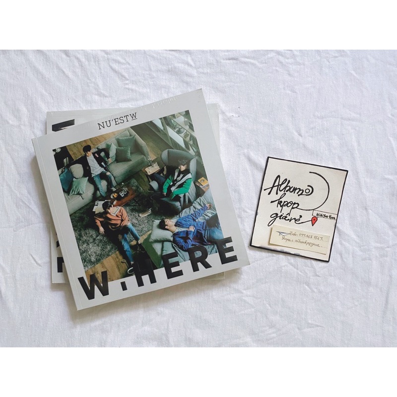 Nuest album W.here nguyên seal được chọn một trong hai ver như hình.