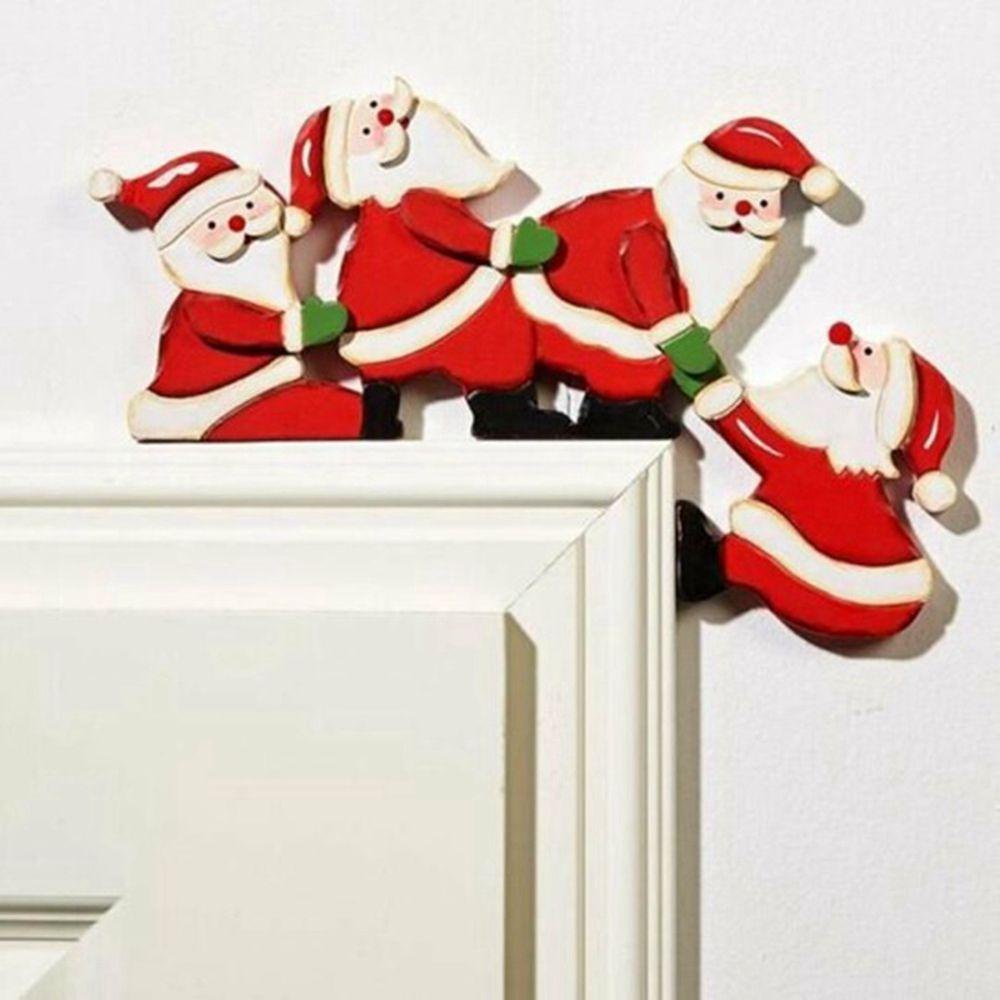 Phụ Kiện Trang Trí Khung Cửa Hình Tuần Lộc / Ông Già Noel / Nai Sừng Tấm Sáng Tạo