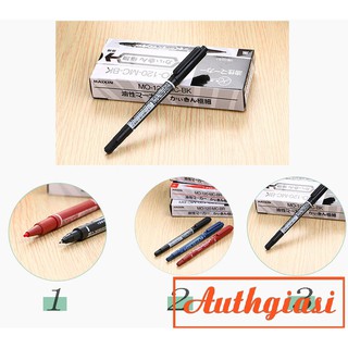 Bút dạ dầu 2 đầu ngòi to nhỏ, viết không xoá Haixin