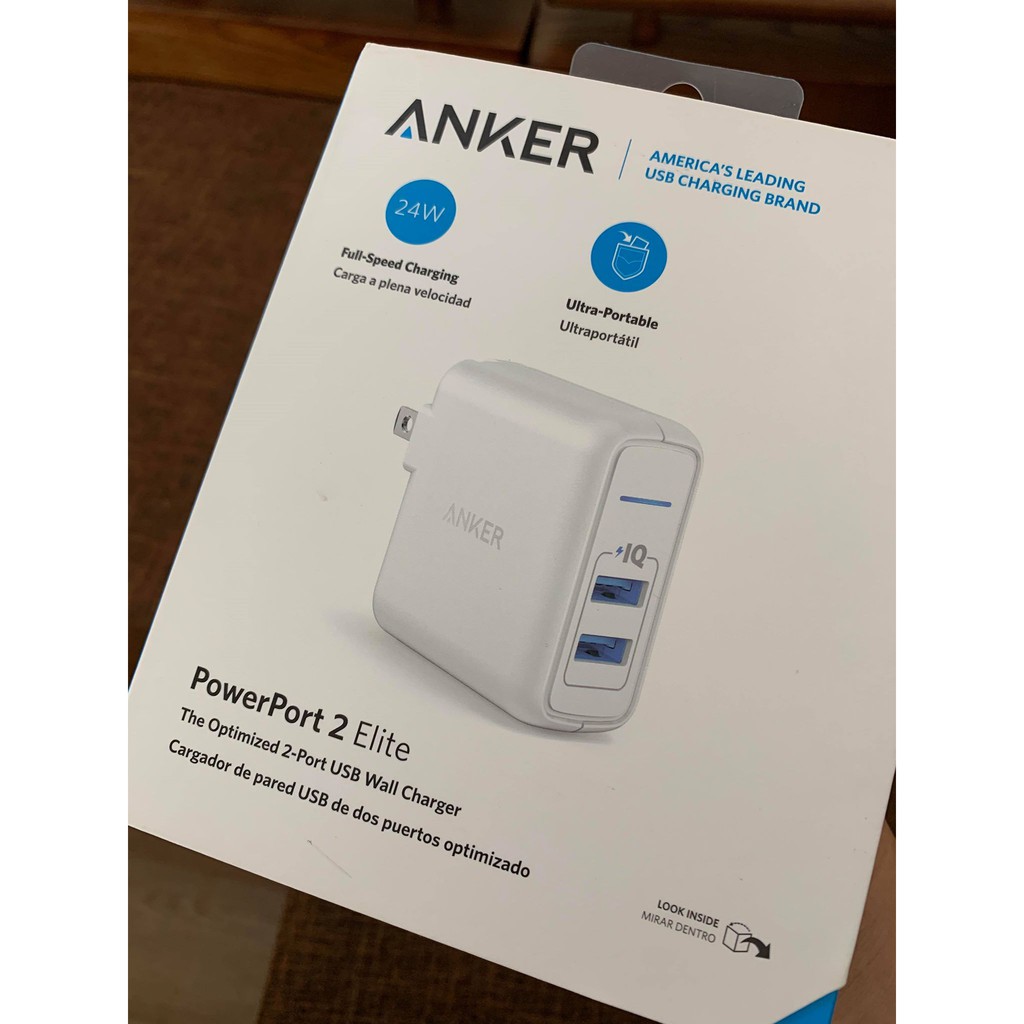 Adapter Sạc 2 Cổng Anker PowerPort II 24W - A2027