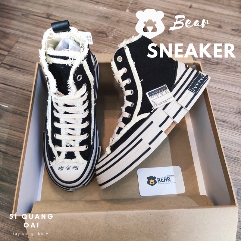 [Bear.sneaker] Giày Thể Thao Xvessel cổ cao bản SC- Hàng chuẩn đế vàng hàng QC cao cấp