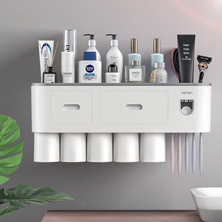 Bộ nhả kem đánh răng thông minh, kệ treo bàn chải đánh răng chính hãng oenon