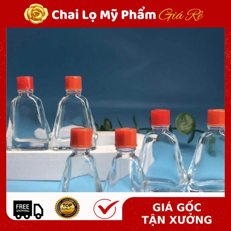 [RẺ VÔ ĐỊCH] Chai dầu gió thân trong 3ml chiết dung dịch, dược phẩm, phụ kiện du lịch