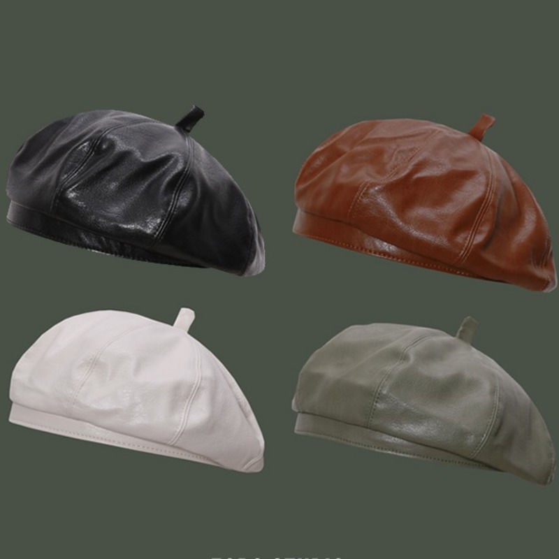 Mũ nồi da PU thời trang phong cách Hàn Quốc dành cho nữ