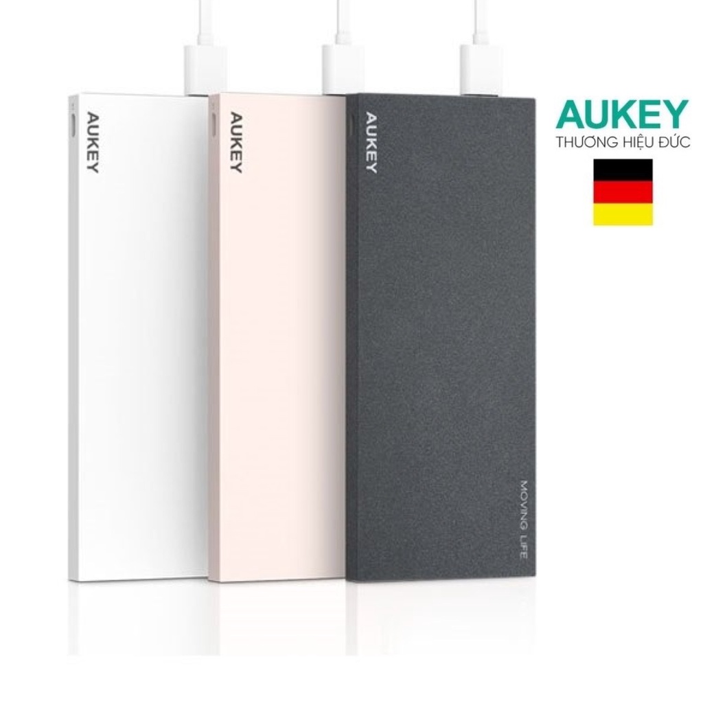 Sạc Dự Phòng Aukey Cực Đẹp - PB-N21 - 8.000 mAh - Độ Mỏng Đáng Kinh Ngạc - Sạc Thông Minh AIQ - Hàng Chính Hãng