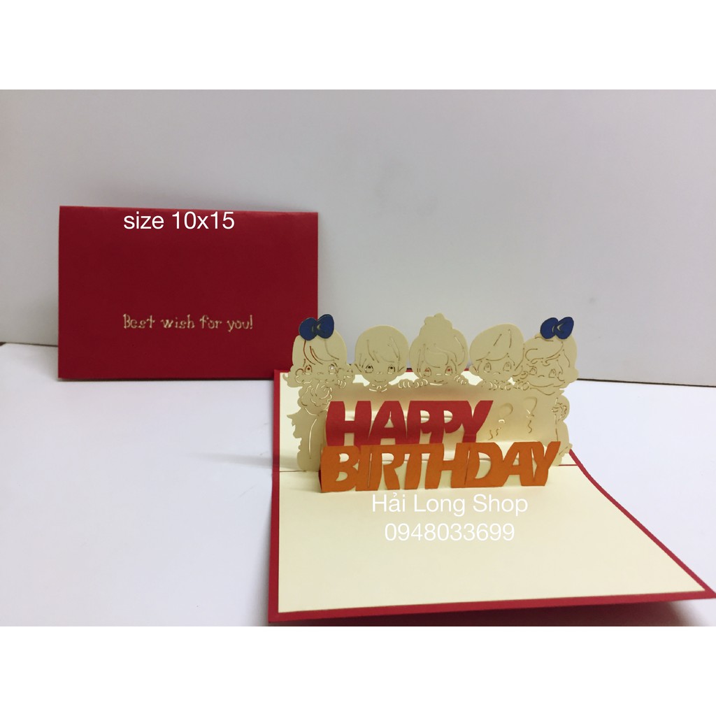 5 Em Bé - Sinh Nhật - Birthday  - Thiệp 3D