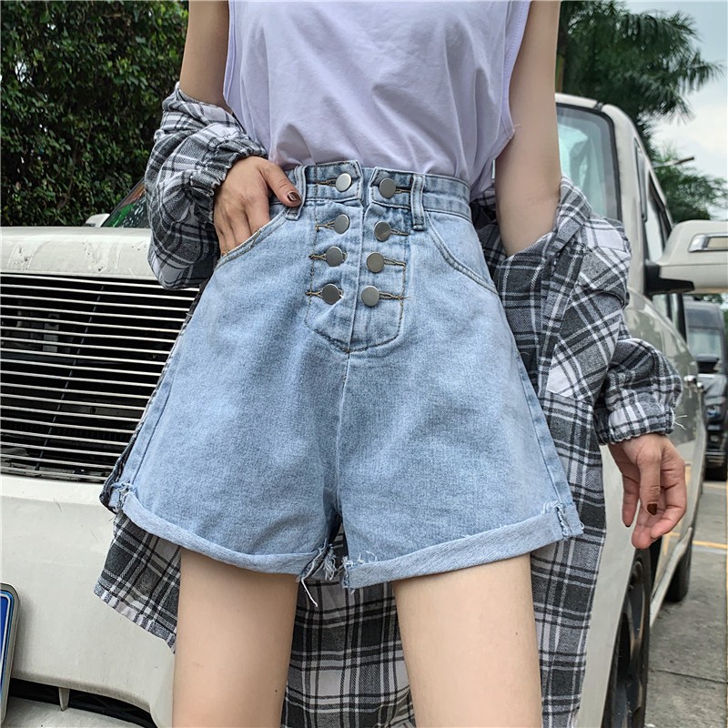 [Hàng có sẵn] Quần shorts jean nữ Ulzzang Quảng Châu QNJ94 | BigBuy360 - bigbuy360.vn