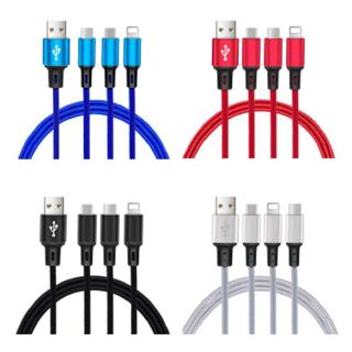 Cáp Sạc 3 Trong 1 Cổng Usb Type C Cho Android Iphone