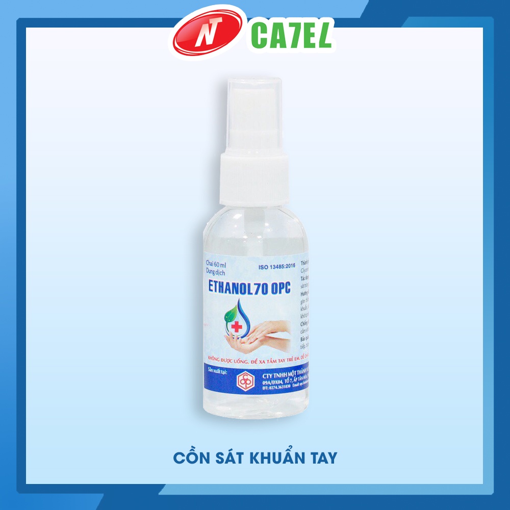 Cồn xịt sát khuẩn tay diệt vi khuẩn ETHANOL 70 độ 60ml hàng chính hãng OPC