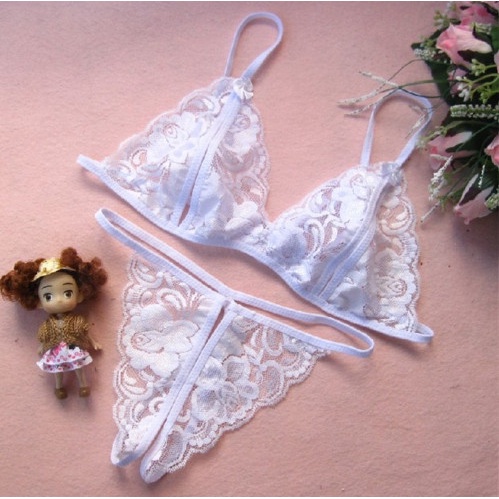Cosplay bikini ren lưới 2 mảnh quần lọt khe gợi cảm -1342