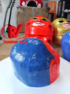 Mặt nạ đầu ông địa giấy màu đỏ