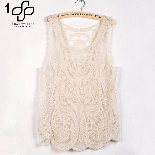 Áo tank top phối ren hoa