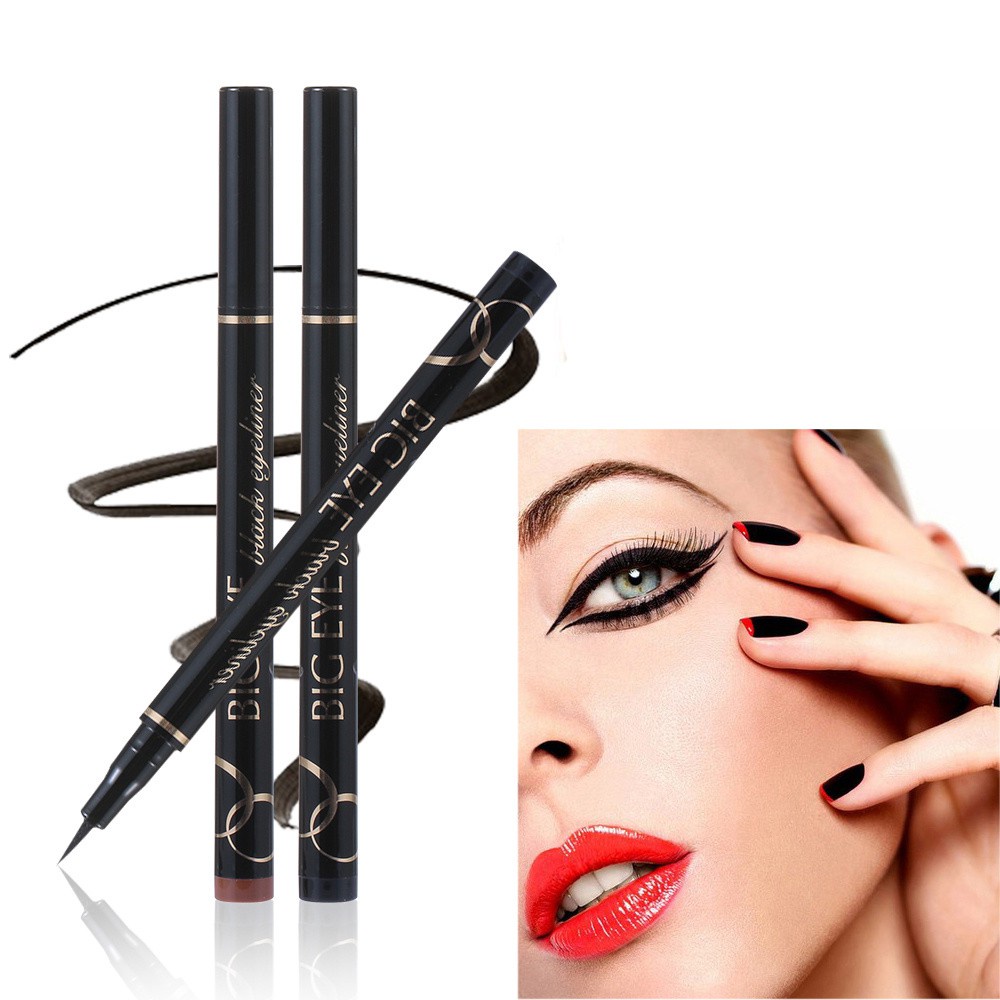 🌱FOREVER🌱 Hot Sale Black Eyeliner Makeup Beauty Eye Liner Pen Liquid Eyeliner Pencil Waterproof Long Lasting Eye Cosmetics Cool Black Soft Brush Head Smooth/Multicolor