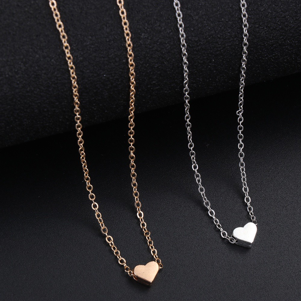 Dây chuyền mặt hình trái tim nhiều màu phong cách thời trang Bohemian dành cho nữ Mihan1