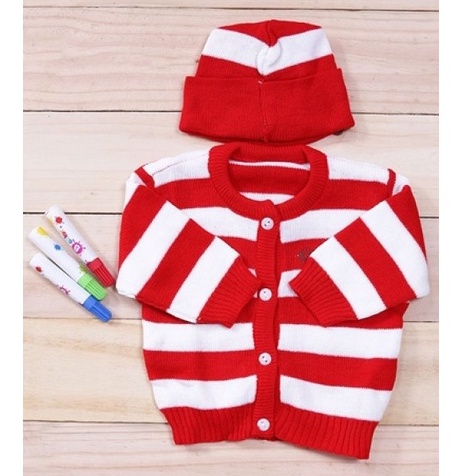 Set Áo Len Dài Tay + Nón Len Cho Bé Sơ SInh dưới 5,5kg