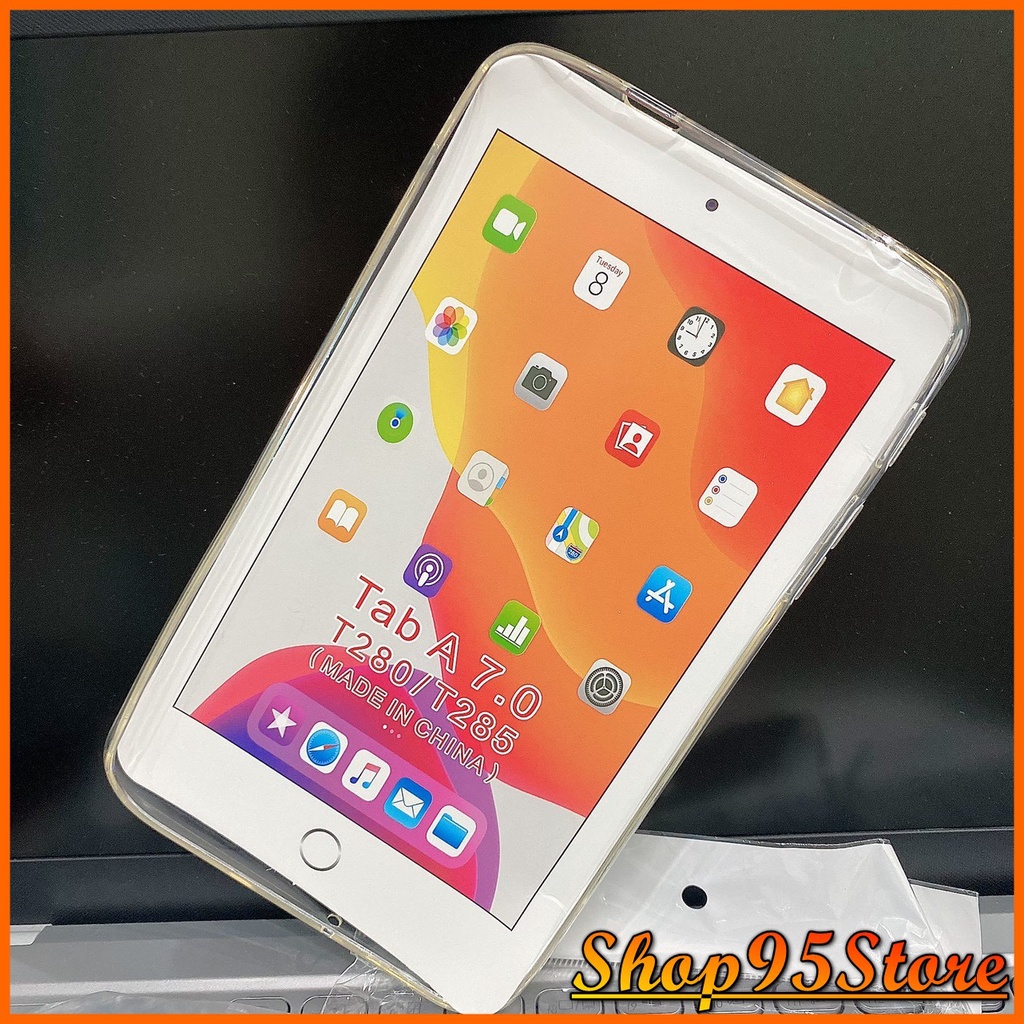 Ốp lưng silicon dẻo Samsung Galaxy Tab A6 7.0inch T280 T285, T280 trong suốt