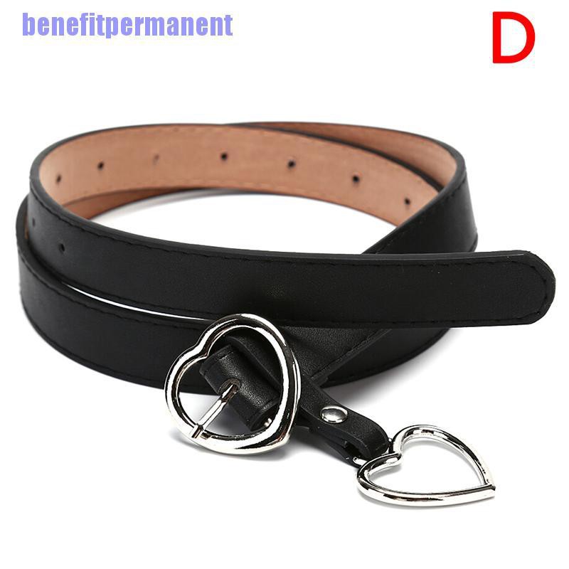 Benefitpermanent✹★ Thắt Lưng Da Pu Khóa Kim Loại Phong Cách Cổ Điển Cho Nữ