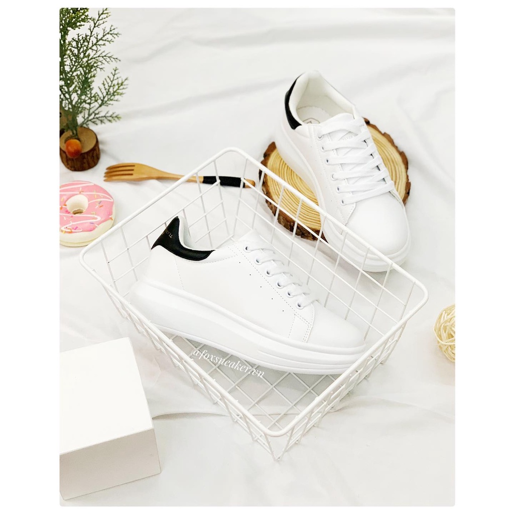 Giày thể thao sneaker Domba gót đen H-9111 cho Nam và nữ (phối đồ đa dạng: jean, váy, crotop,..)