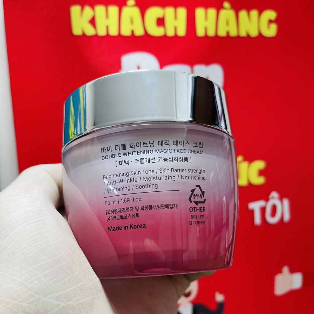 Kem Dưỡng Trắng Nâng Tone Da Mặt Vacci Double Whitening Magic Face Cream 50ml