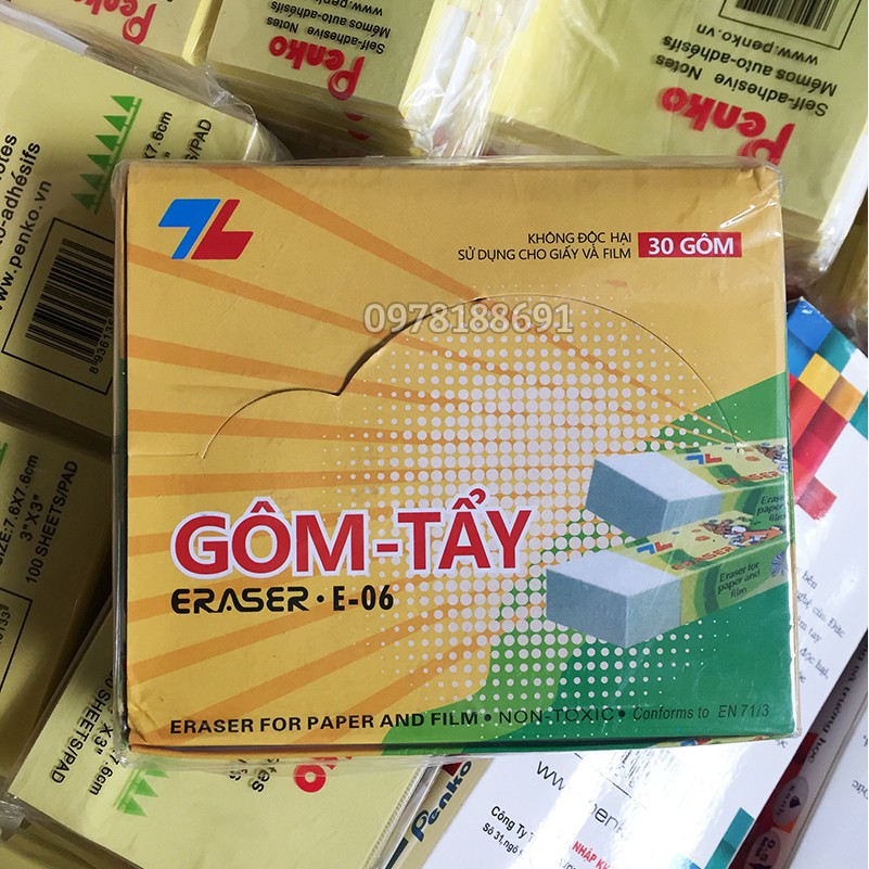 Gôm tẩy TL, tẩy bút chì hàng Việt Nam - HUMA