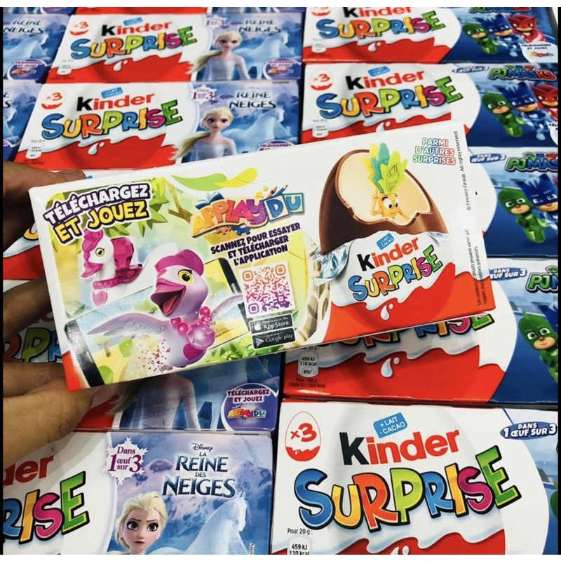 Lốc 3 trứng Kinder Surpries Pháp PJ Mask