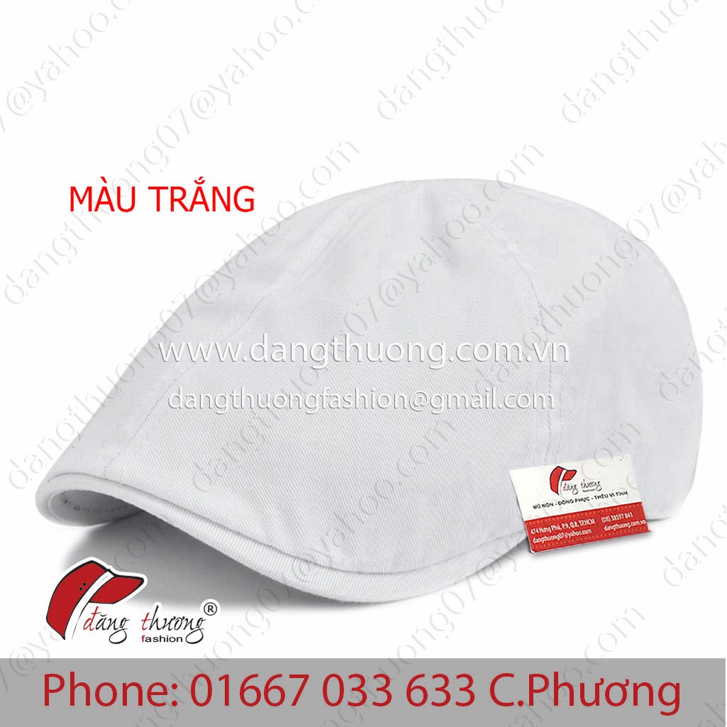 Mũ nón nồi nam kaki bere beret phong cách cổ điển vintage