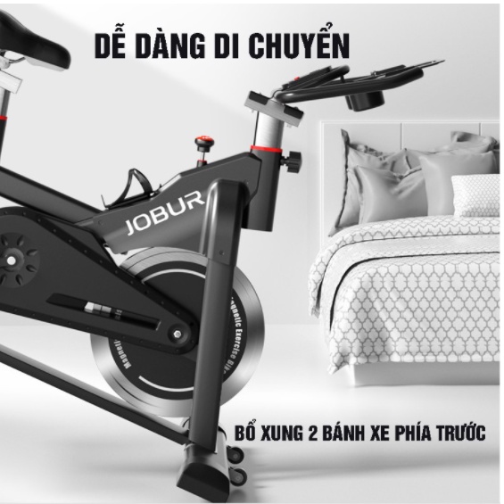 Xe Đạp Tập Thể Thao JOBUR 709L - Xe đạp tập gym tổng hợp tại nhà- BH1 năm (Kèm BGN và Tai nghe)