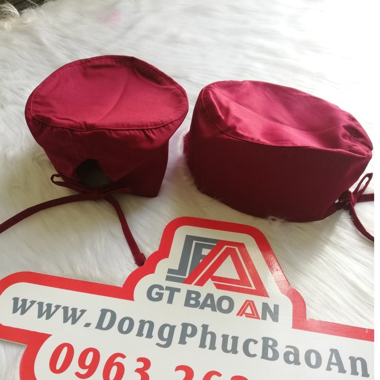 Mũ Nón Đầu Bếp Trưởng, Phụ Bếp Cột Dây Đủ Màu Cho Nhà Hàng, Quán Ăn