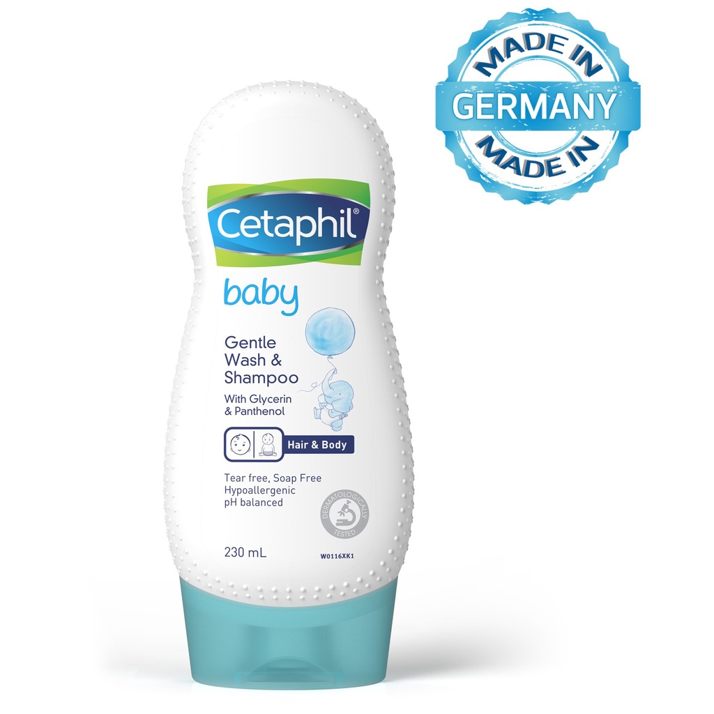 Sữa tắm cho bé Cetaphil Baby Gentle Wash And Shampoo With Glycerin &amp; Panthenol 230ml - 400ml