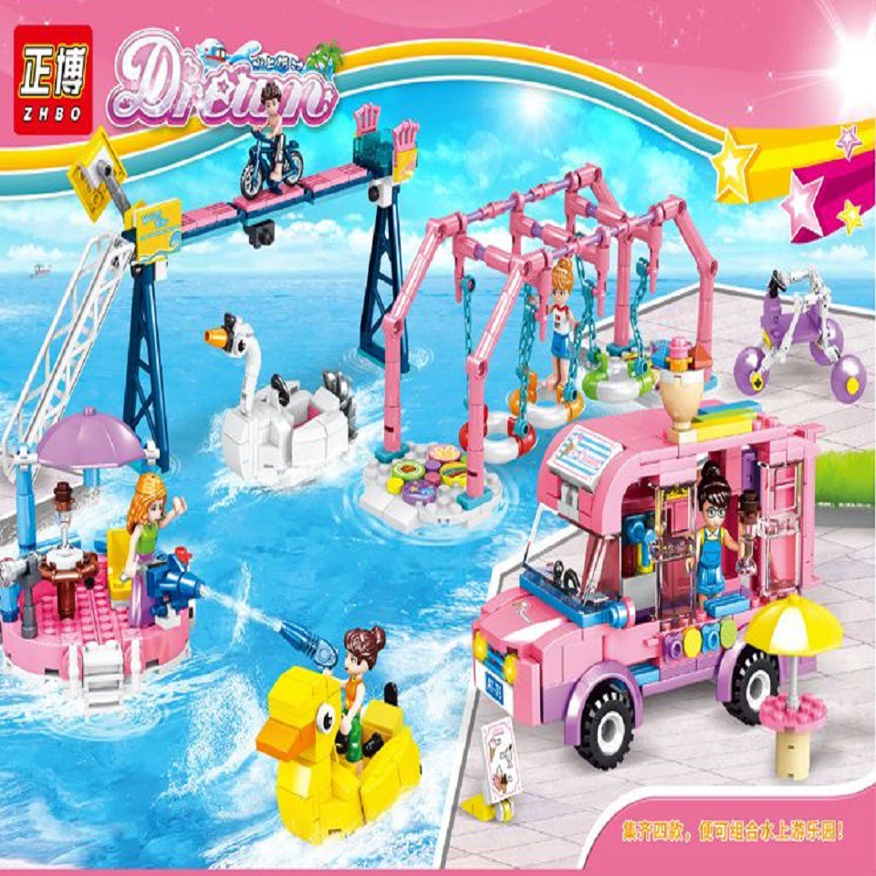 Đồ chơi lego lắp ghép công viên nước cho bé